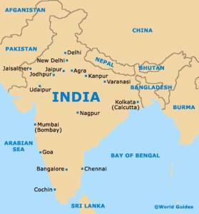 Kart over india